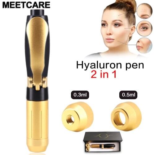 High Pressure Hyaluronic Pen 2in 1 0.3ml&0.5ml Heads Hyaluron Pen Anti Wrinkle Lip Lifting Atomizer Lip Injection for Lip Filler