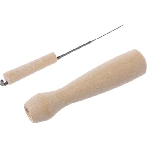 Felting Needle Wooden Handle Holder DIY Tool For Creativ Craft F19B