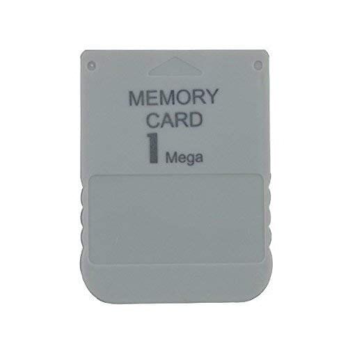Ruitroliker 1MB Memory Card for PS1 PS2 PSX Console 1 Mega Memory Card White