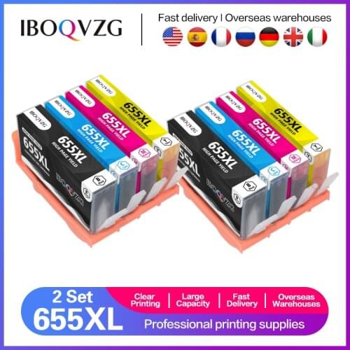 IBOQVZG For HP655xl For HP 655 XL Compatible Ink Cartridge With Chip For HP Deskjet 6520 6525 6625 Printer Full Ink Cartridges