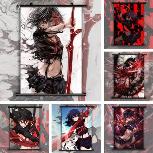 Kill La Kill Matoi Ryuuko Retro Poster Anime Posters Canvas Painting Wall Decor Wall Art Picture for Living Room Decor Home Deco