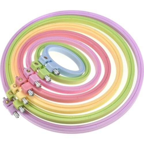Embroidery Hoops Random Color Hand Sewing Accessories Embroidered Hoop Circles Embroidery Frame Ring Embroidered Stretch Tool 1