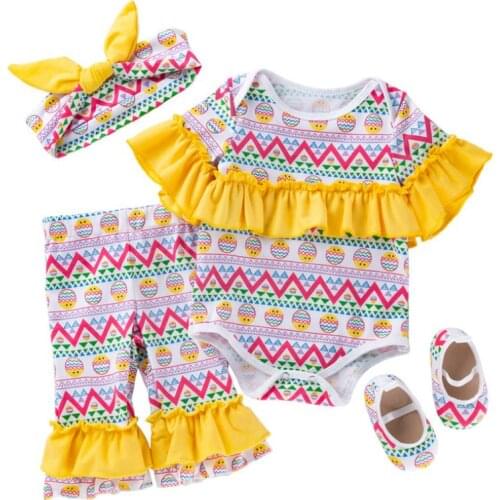 4pcs/set baby clothes girl rainbow baby outfit newborn gift sets fashion sweet new born baby suits romper pants headband shoe