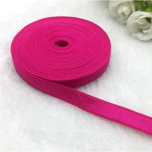 5 yds 3/8" Rose Spandex Ribbon Multirole Fold Over Elastic Band For Sewing Ties Hair Accessories Waist Garment Accessory