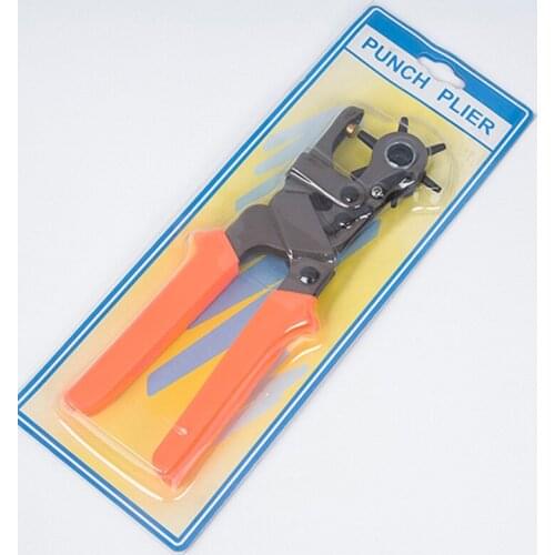 Multifunction stainless steel 6 Size revolving leather belt plier punch, household punch for leather belt