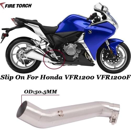 Motorcycle Escape Exhaust Modified 51mm interface Stainless Steel Middle Link Pipe For Honda VFR1200 VFR1200F