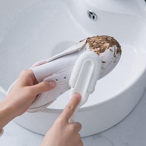 Long Handle Soft Plush Shoe Brush Cleaner Non-injury Shoes Clean Brushes Fabric Care Board Leather Cleaner Sneakers Care