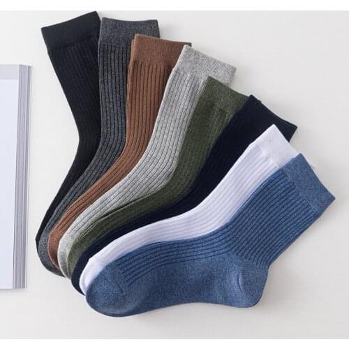 Mens Socks Cotton Business Men Deodorant Crew Socks Breathable Male Solid Color Mens Sock Chaussette homme Skarpety Chausette