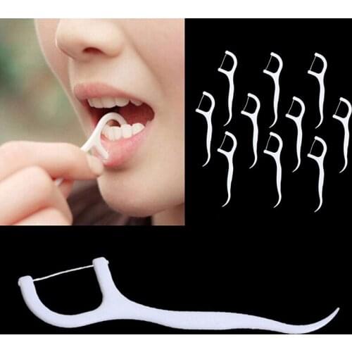 20/50/100pcs/lot Dental Flosser Oral Hygiene Dental Sticks Dental Water Floss Oral Teeth Pick Tooth Picks ABS Floss