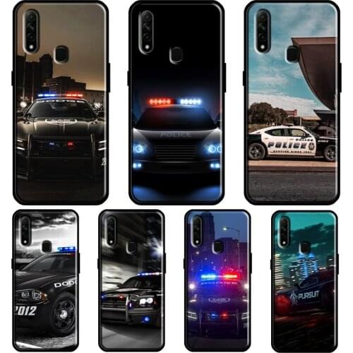 Police Car Case For OPPO A53 A31 2020 A5 A9 A15 A52 A72 A92 A1K A83 A91 A5S Find X3 Pro Reno 2Z Cover