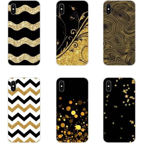 Transparent TPU Cover Bag For Huawei Honor 4C 5C 6X 7 7A 7C 8 9 10 8C 8S 8X 9X 10I 20 Lite Pro gold black Glitter Wave point dot