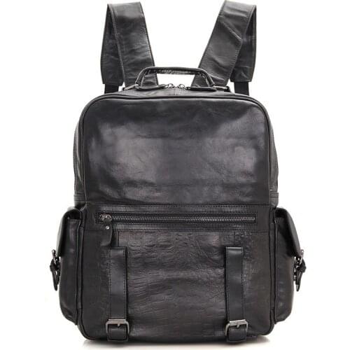 New Men Backpack Women Genuine Leather Backpacks Female Shoulder Bag Large School Bags for Teenage Travel Back Pack Sac A Dos