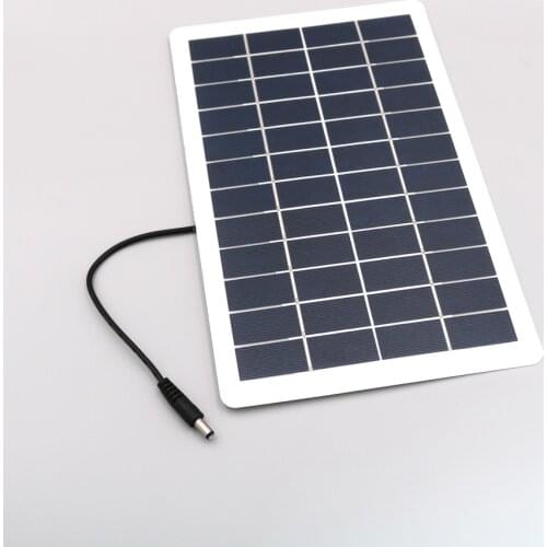 Solar Panel 12V 6V 5W 7.5W DC5.5*2.1 Battery Charger Voltage Regulator Power Bank Outdoor Poly Solar Cell 18650 3.7V 7.4V 12.6V