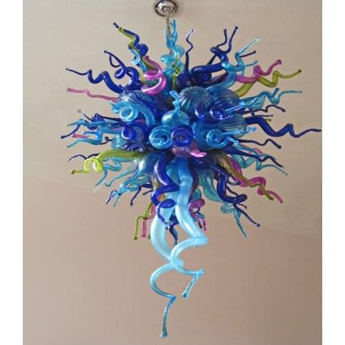 Modern Lamp Living Room Creative Staircase Luxury Chandeliers LED Saving Light Source Murano Glass Crystal Chandelier Lamps