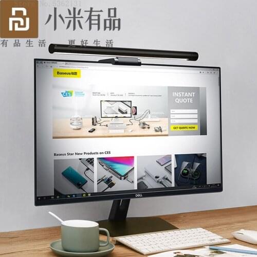 Youpin Led Screen Hanging Light Computer Desk Lamp Stepless Dimming Eye Protection Lamp Anti Blue Light Rechargeable For Home