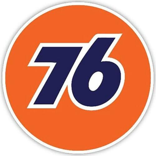 SZWL 76 Gas Station Racing Car Sticker Funny JDM Stickers for Automobile Motorcycles Window Truck Door Decal Vinyl,12cm*12cm