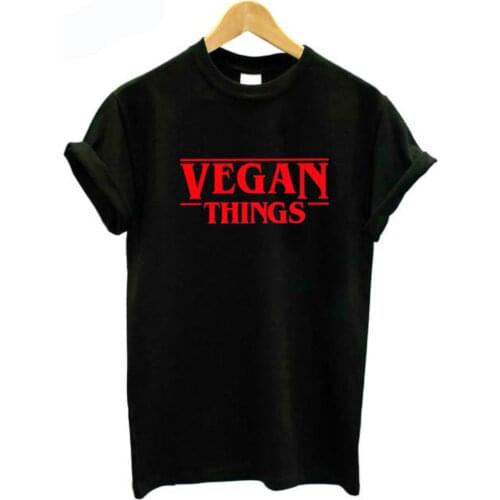 Vegan Things Letter Print T Shirt Women Short Sleeve O Neck Loose Tshirt Summer Women Tee Shirt Tops Camisetas Mujer