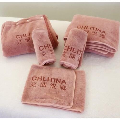 Beauty salon towel barbershop scarf custom logo bath towel bed towel face towel pillow set combination solid color chest towel