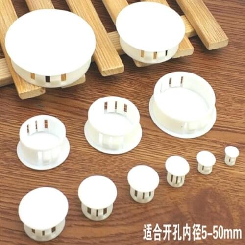 10pcs Nylon plastic hole plug cover plastic hole cover pipe hole plug cover hole plug pipe cover screw cap black color white