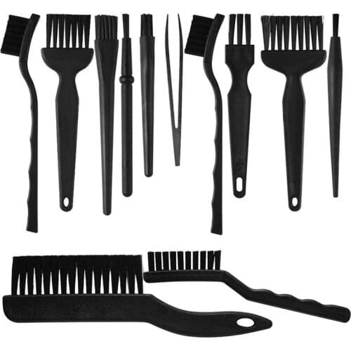 12 in 1 Anti Static Brushes Portable Plastic Handle Nylon Cleaning Keyboard Brush Kit for Computer and Small Spaces