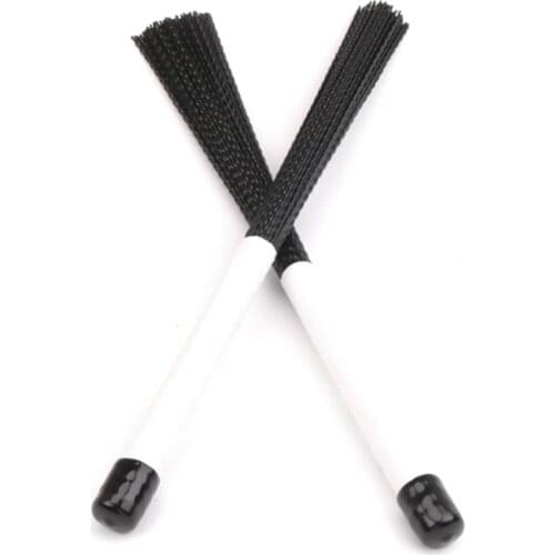 2Pcs Cajon Brush Telescoping Drum Brushes Nylon Sticks Percussion for Jazz Stick Drum Musical