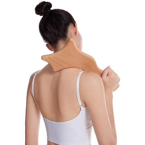 Beech Scraping Board Wooden Guasha Massage Tool For Back Neck Body Meridian Beauty Dredge Board Carbonized Acupuncture Board