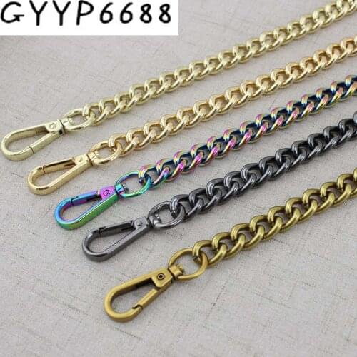 13mm NEW fashion Rainbow Aluminum Chain Light weight Bags Purses Strap Accessory Factory Quality Plating Cover Wholesale