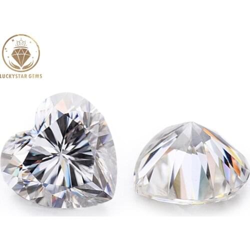 Lucky Star Gems Lab Created Diamond Moissanite Loose Gemstone D Color VVS1 Excellent Heart Cut Pass Diamonds Testing with GRA