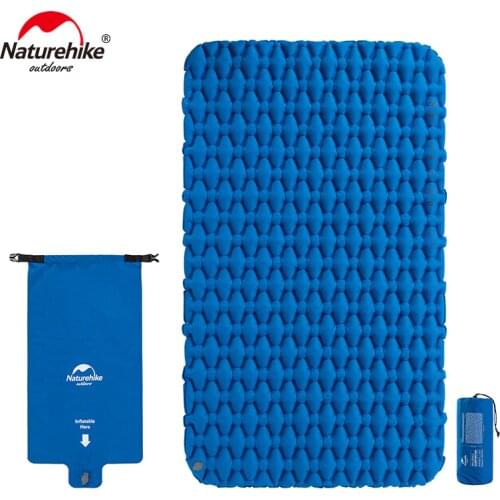 Naturehike Ultralight Portable Double Inflatable Camping Sleeping Pad Air Mattress for 2 Couple Travelling Hiking