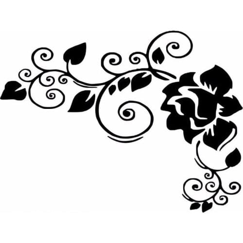 Classic Float Flowers Personalized Memo Set Applique PVC Portable Suitcase Motorcycle Auto Accessories Sticker , 16cm * 12cm