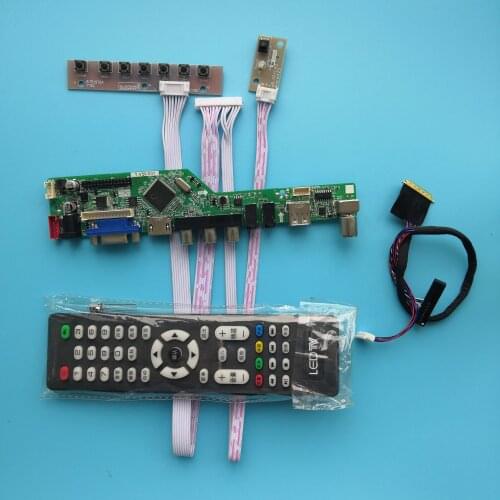 Kit for B156XW02 V4 15.6" USB HDMI-compatible LCD LED TV AV Panel Screen 40pin LVDS Controller driver board VGA remote 1366X768