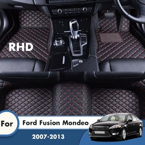 RHD Carpets For Ford Fusion Mondeo 2013 2012 2011 2010 2009 2008 2007 Car Floor Mats Leather Styling Auto Interior Accessories