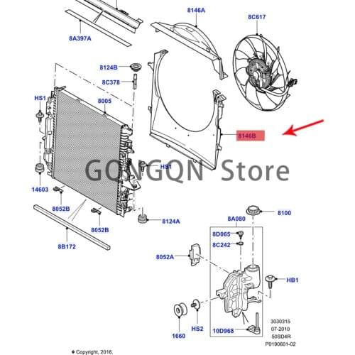 Under CAR fan cover 2010 -2021lan dro ve rdi sco ver y4r ang ero ver spo rt guard-fan radiator shroud radiator shroud electronic