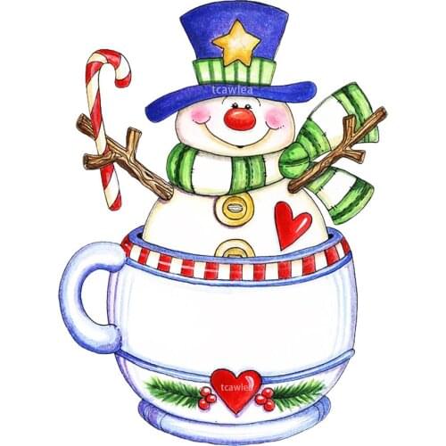 Cup Candy Snowman Metal Cutting Dies Christmas Stencil for Craft DIY Scrapbooking Decorative