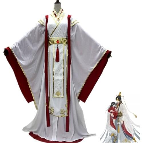 New Arrival Anime Tian guan ci fu Xie Lian White Cosplay Costmes Full Set