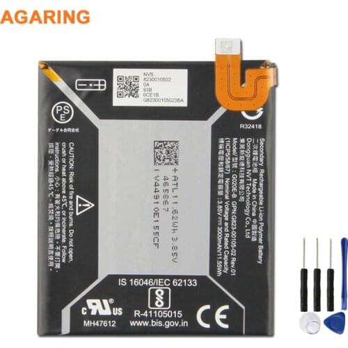 Agaring Original Replacement Battery G020E-B For Google Pixel 3A Pixel 3lite Pixel 3 Lite Authentic Rechargeable Battery 3000mAh