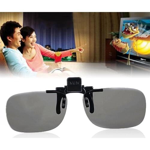 1 PC Clip On type Passive Circular Polarized 3D Glasses Clip for 3D TV Movie
