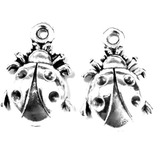 40pcs Beetles charms pendant 19x13mm antique silver ornament accessories jewelry making DIY base material