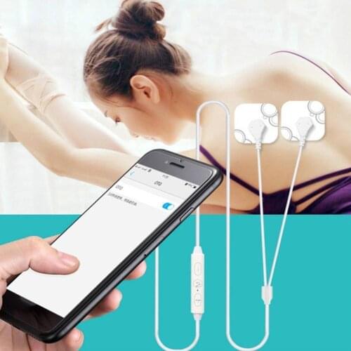 Portable Mini Pulse Body Massager Mobile Phone Control EMS Muscle Stimulator Tens Acupuncture Electric Therapy Machine Carry-on