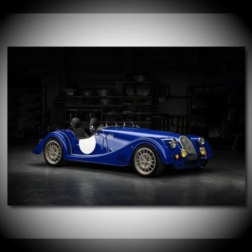 Retro Convertible Morgan Plus 8 Speedster Luxury Cars Wall Art Posters Fabric Canvas Print Paintings for Living Room Decor