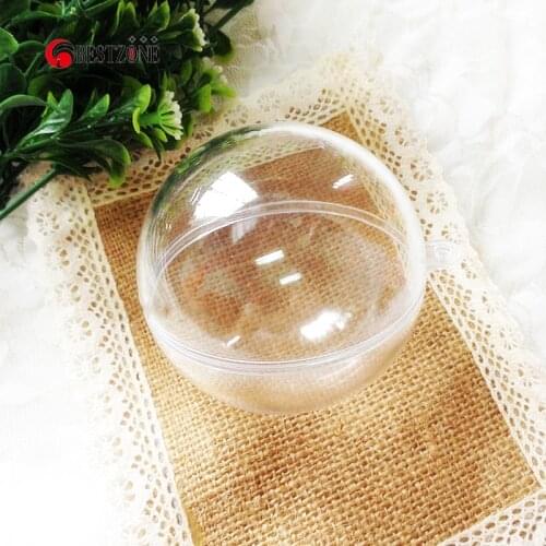 20Pcs 70MM 7CM Christmas Hanging Balls Decoration Clear Plastic Transparent For Wedding Tree Festival Pendant Ceiling Capsule