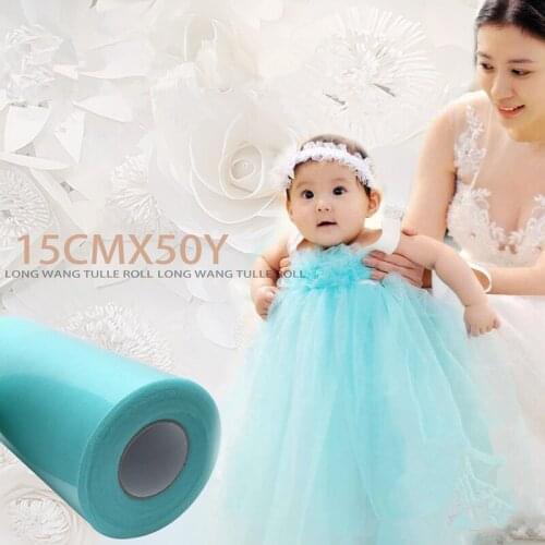 Tissue Tulle Roll 15cm 50 Yards Spool Tutu Gift Wrap Wedding Decoration Birthday Party Baby Shower Supplies Party Favors