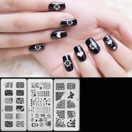 Nail Art Printing Plate Seal Template Nail Polish Pattern Decoration Tool Nail Stamping Stencil Stainless Steel Transfer Mold