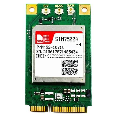 SIMCOM SIM7500A-H North America LTE Region SIM7500A-H with MINI PCIE interface,SIM7500A-H-PCIE,B2 (1900) B4 (AWS) B17 (700bc)