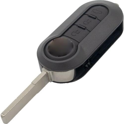 WhatsKey 3 Button Flip Folding Car Key Shell For Fiat 500 Punto Panda Ducat Stilo Remote Car Key Case Cover Fob SIP22 blade