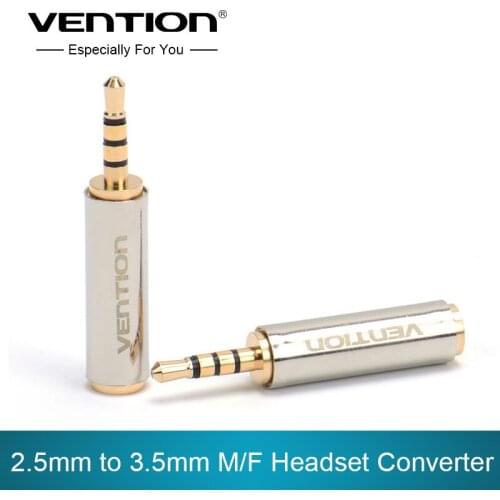 Vention 2.5mm male to 3.5mm female Audio Plug 4 poles Connector Audio Adapter Jack 3.5mm audio plug Stereo Headphone 1PC