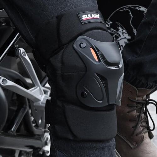 Motorcycle Knee Protector Shin Guard Elbow Pad Adjustable Motocross Riding Protective Knee Electric Cycling Protective Gear