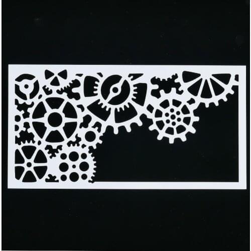 1PC Gear Reusable Stencil Airbrush Painting Art DIY Home Decor Scrap booking Album Craft