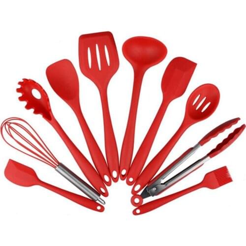 10pcs Non-Stick Kitchenware Silicone Heat Resistant Kitchen Cooking Utensils Baking Tool Cooking Tool Sets
