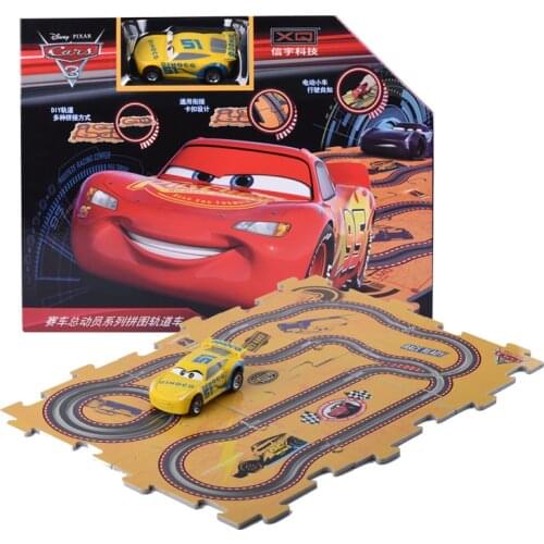 2020 Pixar Cars 3 Track Car Cruz Ramirez 1PCS Electric Slot Racing Cars 3 For Children with DIY 6PCS Tracks In Box